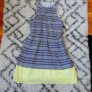 Navy Stripe and Yellow Old Navy Dress Medium